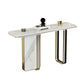 Glam Stone Rectangle Console Accent Table with Marble for Hall