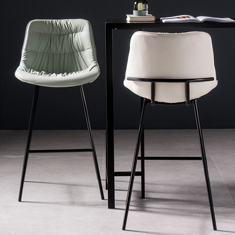 Industrial Bar-stool PU Leather Counter Bar Stool with Metal Legs Clearhalo 'Bar Furniture' 'Bar Stools' 'bar_stools' 'furn' 'furn_bar_stools' 'Furniture' 'furniture_bar_stools' 'Kitchen & Dining Furniture' 1200x1200_0a919cc4-71e4-49b4-aa49-be2a16a359a7