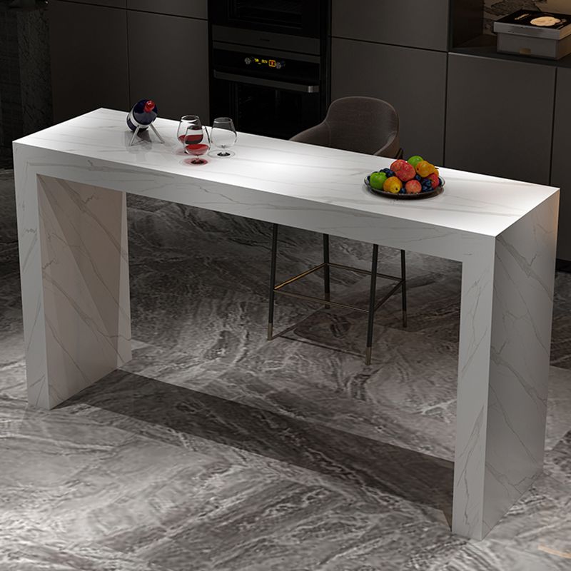 Modern Style Rectangle Stone Bar Stool Table Table for Living Room Clearhalo 'Bar Furniture' 'Bar Tables' 'bar_tables' 'furn' 'furn_bar_tables' 'Furniture' 'Kitchen & Dining Furniture' 1200x1200_0a92554a-ab16-4fb0-b60c-8ca4a818974a