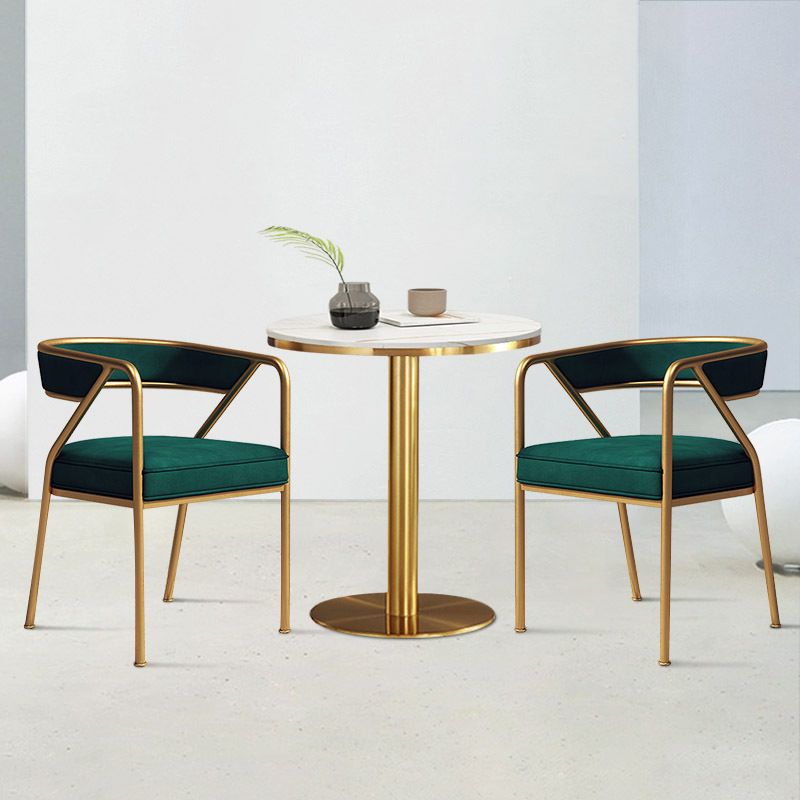 Glam Style Dining Chair Metal Open Back Dining Armchair for Indoor Clearhalo 'Dining Chairs' 'Dining Tables & Seating' 'dining_chair' 'furn' 'furn_dining_chair' 'Furniture' 'Kitchen & Dining Furniture' 1200x1200_0a9323fb-8cf9-4fcd-86f1-e91bd241e0d5