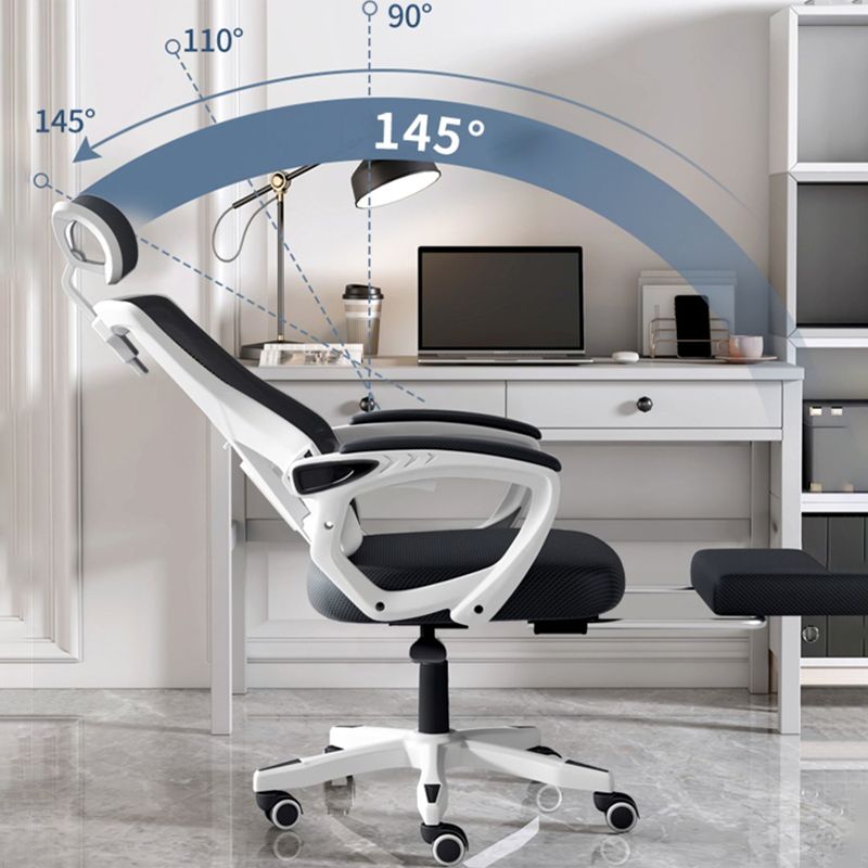 Mesh High Back Office Chair Contemporary Fixed Arms Chair with Headrest Clearhalo 'furn' 'furn_office_chair' 'Furniture' 'Office Chairs' 'Office Furniture' 'office_chair' 1200x1200_0a9355b3-21c3-48c9-b627-4d43f079e8f0