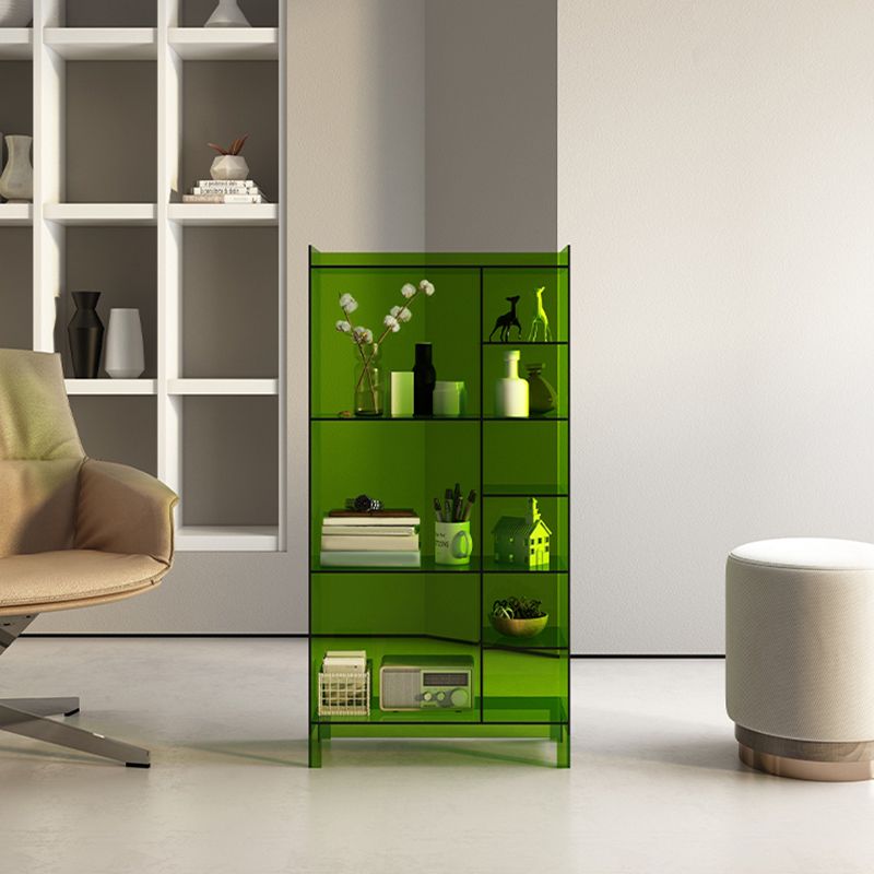 Scandinavian Acrylic Standard Bookshelf Closed Back Bookshelf,23.6"L x 9.84"W x 47.2"H Clearhalo 'Bookcases' 'furn' 'furn_bookcases' 'Furniture' 'furniture_bookcases' 'kitchen' 'kitchen_bookcases' 'Living Room Furniture' 'Office Furniture' 1200x1200_0a95588a-052c-4dad-b54c-dd8f347709b5