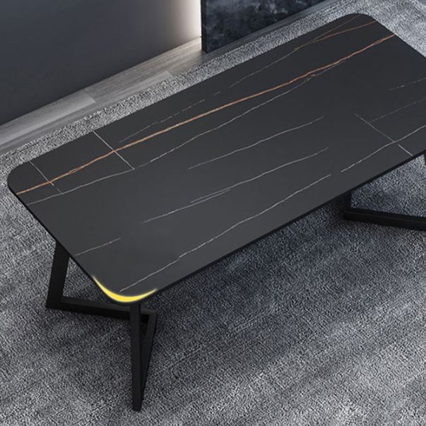 Ensemble de salle à manger 1/5/7 pièces, ensemble de Table rectangulaire contemporain en pierre frittée