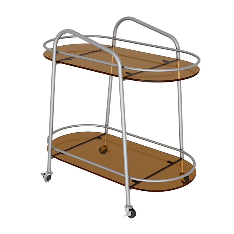 Modern Double Tier Corner Table Glass Side End Table with Storage Clearhalo 'Coffee & Accent Tables' 'End & Side Tables' 'end_side_tables' 'furn' 'furn_end_side_tables' 'Furniture' 'Living Room Furniture' 1200x1200_0a9a4494-78bf-4d0f-be9f-037104296f3a