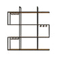 Wall Mounted Wine Rack Kit Metal and Wood Wine Holder Rack in Brown and Black Clearhalo 'furn' 'furn_wine_racks' 'Furniture' 'Kitchen & Dining Furniture' 'Wine Racks' 'wine_racks' 1200x1200_0a9ae412-b31a-437c-ad3a-dcdc9167d563