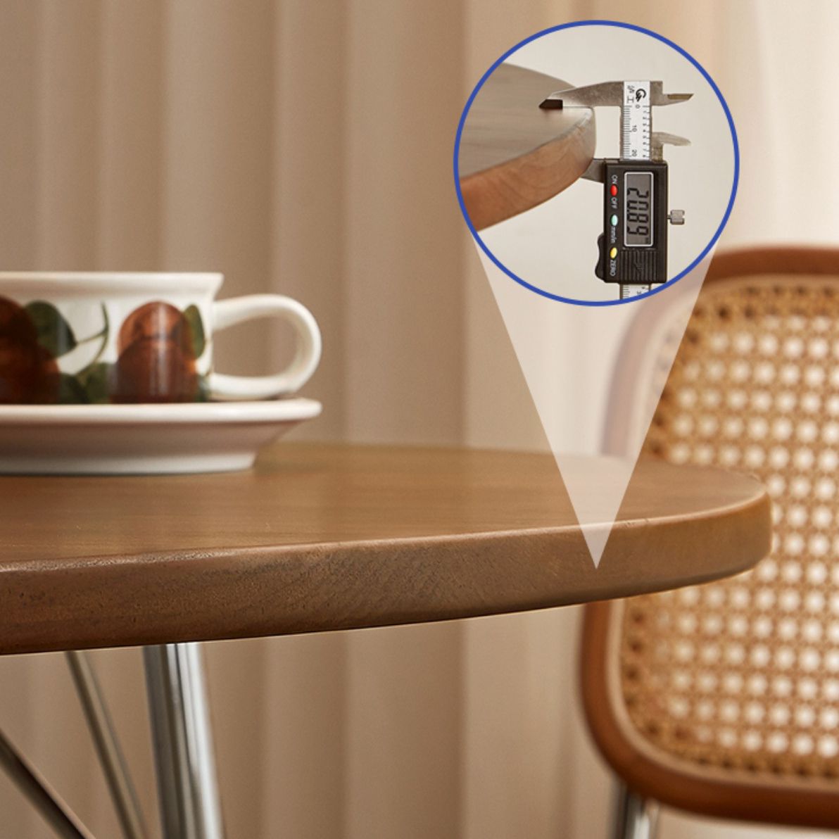 Juego de mesa de comedor moderno de madera de cereza 1/2/4 piezas de comedor marrón set