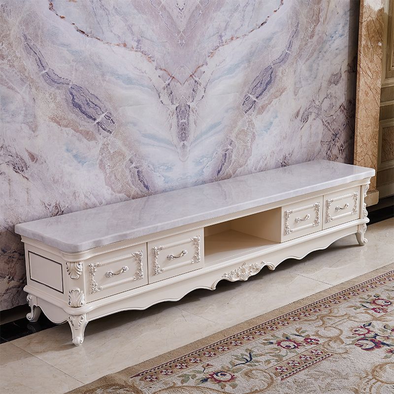 ソリッドウッドメディアコンソールテレビスタンドグラムホワイトテレビメディアコンソール