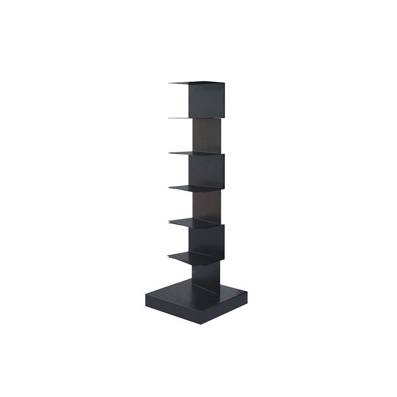Black Contemporary Corner Bookshelf Closed Back Vertical Steel Shelf Clearhalo 'Bookcases' 'furn' 'furn_bookcases' 'Furniture' 'furniture_bookcases' 'kitchen' 'kitchen_bookcases' 'Living Room Furniture' 'Office Furniture' 1200x1200_0a9e5207-12c8-4b01-94ff-8934d77698d4