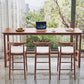 Modern Rectangle Bistro Bar Table Solid Wood Bar Table for Home