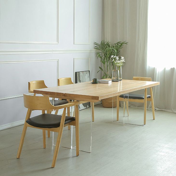 Table à manger en bois massif table de restauration de style contemporain pour cuisine à la maison