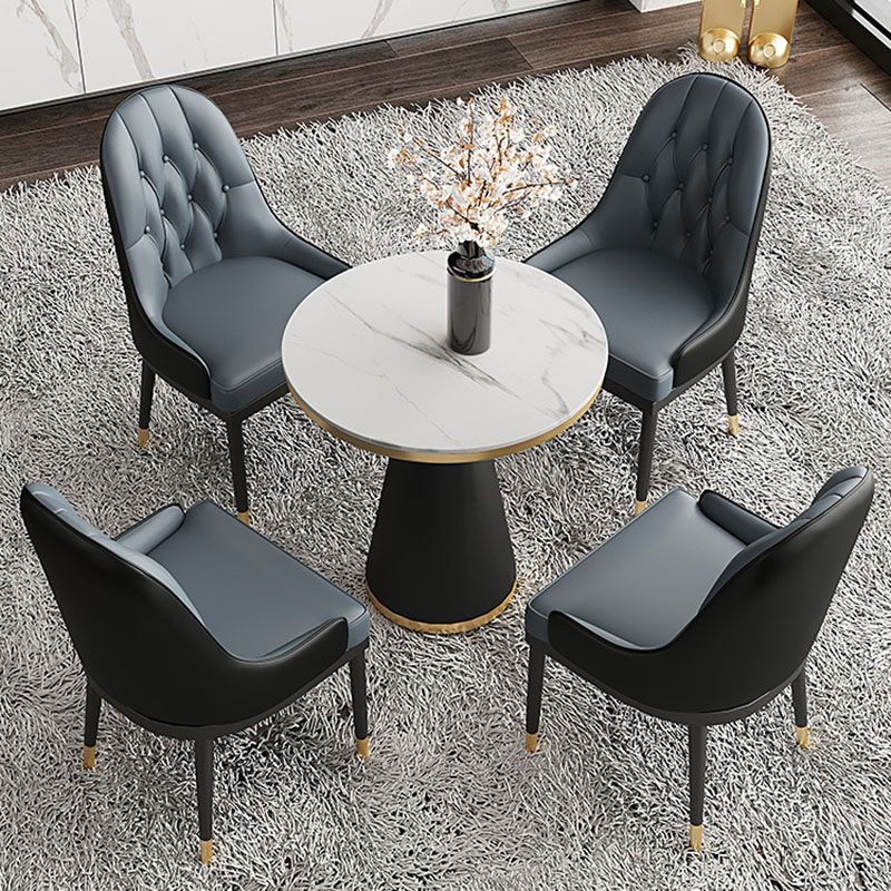 Modern Style Dining Table White Top Sintered Stone Table for Dining Room Clearhalo 'Dining Tables & Seating' 'Dining Tables' 'dining_table' 'furn' 'furn_dining_table' 'Furniture' 'Kitchen & Dining Furniture' 1200x1200_0aa04af6-39b9-4669-bfa5-98ec4d2af093