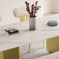 Nordic Rectangle Stone Dining Table 1/5 Pieces Dining Set for Dining Room