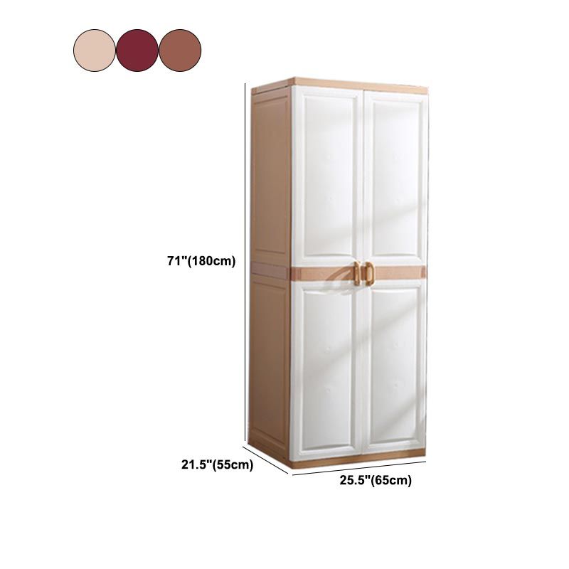 Plastic Matte Finish Storage Cabinet for Bedroom Contemporary Hinged Door Cabinet