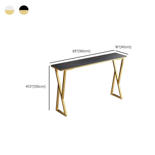 Modern Bar-height Table with Gold Base 41.3-inch Height Table Base Bar Table Clearhalo 'Bar Furniture' 'Bar Tables' 'bar_tables' 'furn' 'furn_bar_tables' 'Furniture' 'Kitchen & Dining Furniture' 1200x1200_0aa3bd74-2368-4b48-9948-d38ab048bafc