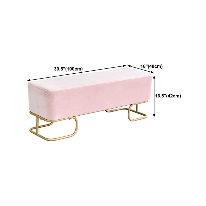 15.75" Wide Glam Solid Color Bench Cushioned Bench for Bedroom Clearhalo 'Benches' 'Chairs & Seating' 'furn' 'furn_benches' 'Furniture' 'Living Room Furniture' 1200x1200_0aa4ed83-b496-4790-99f4-29e1b32573a6
