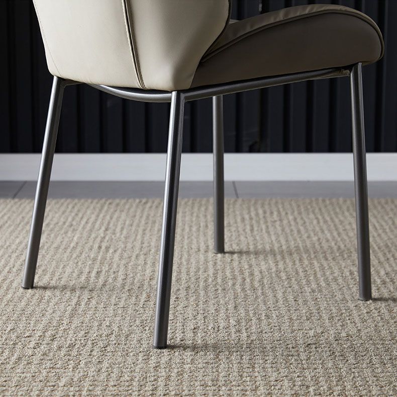 Indoor Industrial Side Chair Solid Back Metal Upholstered Dining Room Chair Clearhalo ' kitchen&dining_furn' 'Dining Chairs' 'Dining Tables & Seating' 'dining_chair' 'furn' 'furn_dining_chair' 'Furniture' 'furniture_dining_chair' 'Kitchen & Dining Furniture' 'kitchen' 1200x1200_0aa672f4-75d0-46b6-9092-752af75fb38a