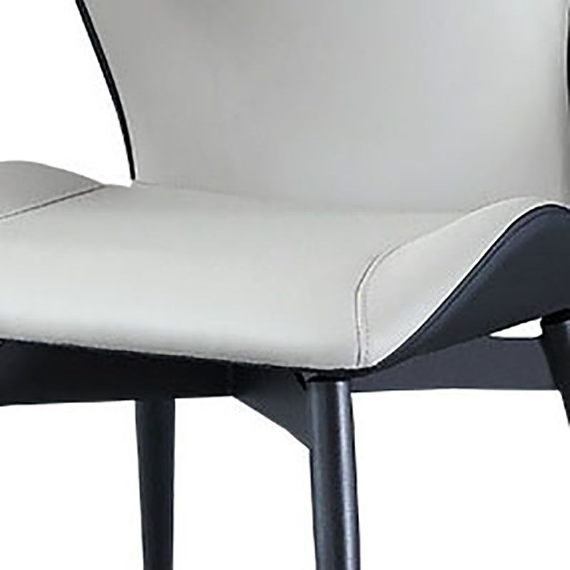 Contemporary Restaurant Wingback Side Chair Leather Dining Chair