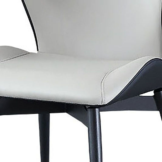 Contemporary Restaurant Wingback Side Chair Leather Dining Chair