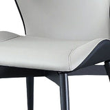 Contemporary Restaurant Wingback Side Chair Leather Dining Chair