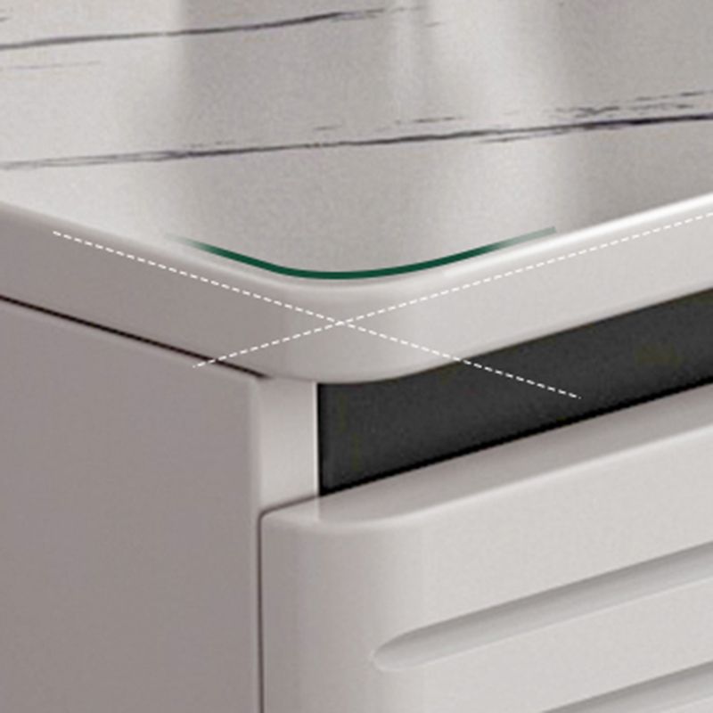 モダンなテレビコンソールストーンメディアコンソール部屋用の引き出し付きオープンストレージコンソール