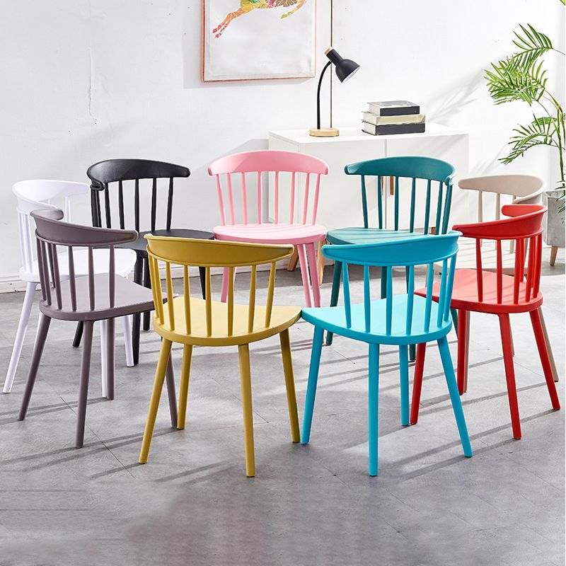 Plastic Scandinavian Kitchen Dining Room Chair Windsor Back Side Chair Clearhalo ' kitchen&dining_furn' 'Dining Chairs' 'Dining Tables & Seating' 'dining_chair' 'Furniture' 'furniture_dining_chair' 'Kitchen & Dining Furniture' 'kitchen' 1200x1200_0aa872c7-6f18-4a4c-baf5-ab68775dab59