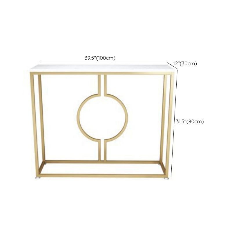 Tavolo da divano console in marmo glam tavolo accento per cornice oro per hall