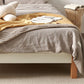11,02 "High Oak Standard -Bett mit kundenspezifischen goldenen Beinen braunen Bett ohne Kopfteil