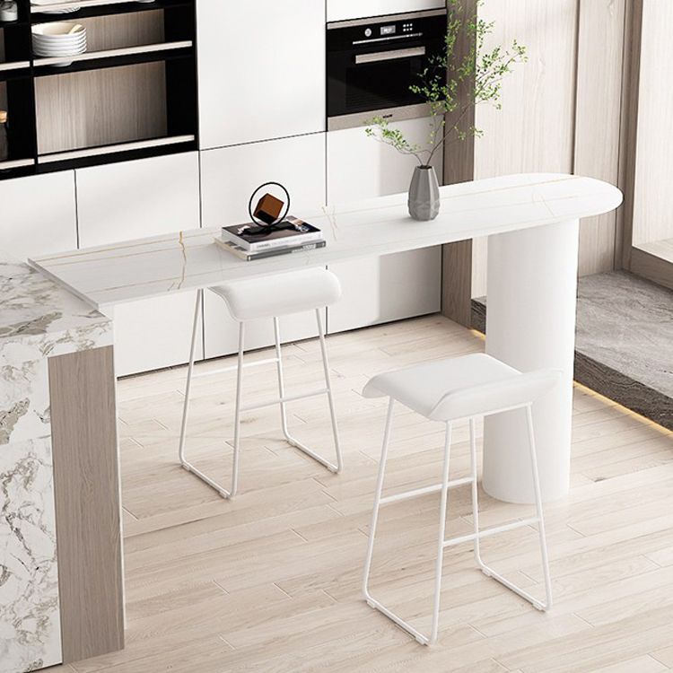 Stone Counter Table Metal Base 42-inch Height Contemporary Bar Table for Island Clearhalo 'Bar Furniture' 'Bar Tables' 'bar_tables' 'furn' 'furn_bar_tables' 'Furniture' 'furniture_bar_tables' 'Kitchen & Dining Furniture' 1200x1200_0aa96a57-901c-4a1a-8c42-6fc50afd666a