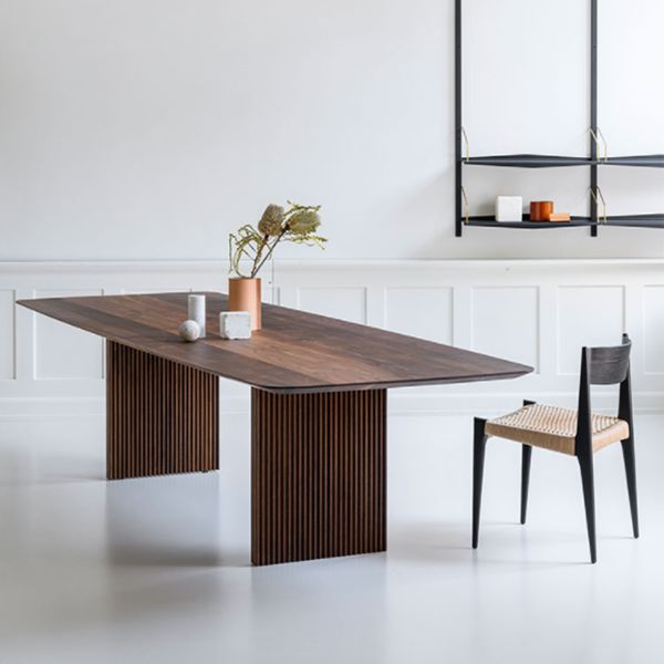 Pine Solid Wood Dining Site Table Modern Rectangle Double Pedestal Dining Table Clearhalo 'Dining Tables & Seating' 'Dining Tables' 'dining_table' 'furn' 'furn_dining_table' 'Furniture' 'furniture_dining_table' 'Kitchen & Dining Furniture' 'kitchen' 'kitchen_dining_table' 1200x1200_0aa9ed7c-6745-4132-a820-e2bd09bc6eb9