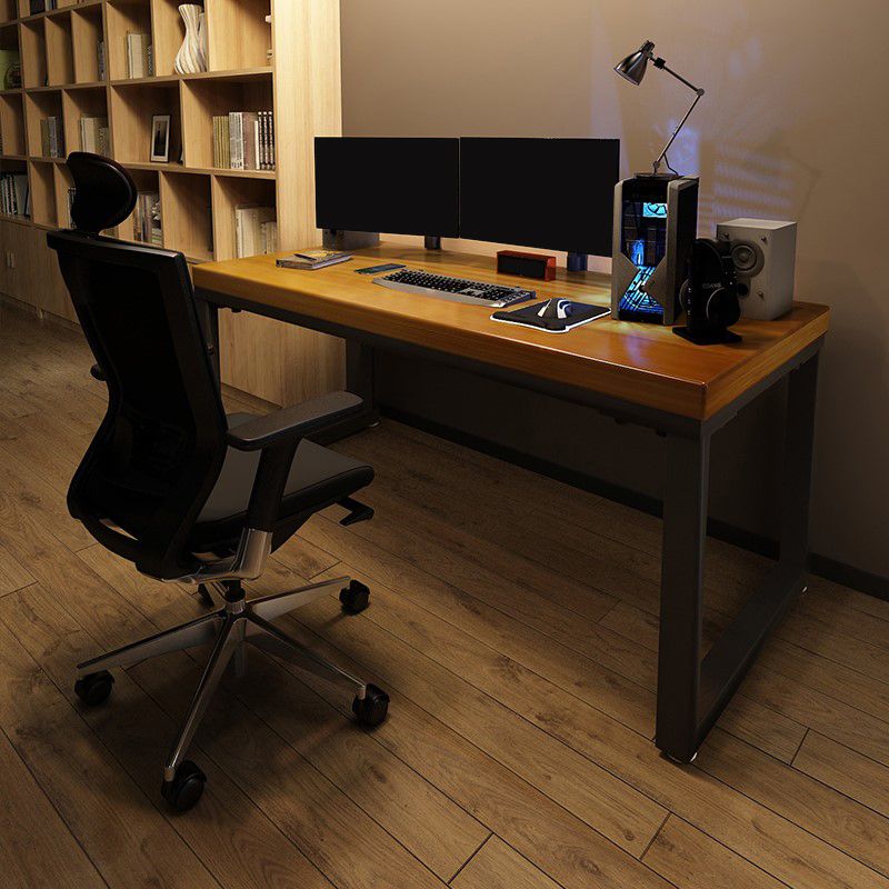 Solid Wood Writing Desk Contemporary Rectangular Office Desk Clearhalo 'furn' 'furn_office_desk' 'Furniture' 'Office Desks' 'Office Furniture' 'office_desk' 1200x1200_0aaa11d4-3187-46c0-aec3-c7608b4d3762