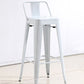 Industrial Low Back Counter Stool Metal Counter Height Stools
