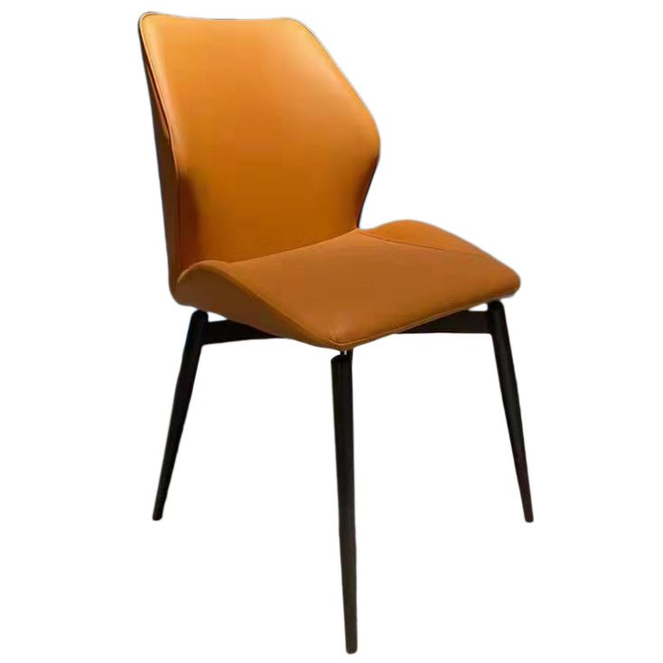 Contemporary Style Chair Armless Chair for Kitchen with Metal Legs
