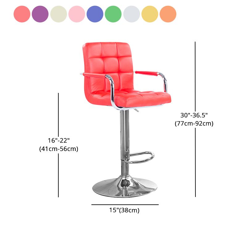 Modern Backrest Liftable Stool Steel Household Bar Stool with Cushion Clearhalo 'Bar Furniture' 'Bar Stools' 'bar_stools' 'furn' 'furn_bar_stools' 'furniture_bar_stools' 'Kitchen & Dining Furniture' 'kitchen&dining_furn' 'kitchen' 'kitchen_furn' Furniture' 1200x1200_0aaca0a8-1a37-43f2-93bd-d69d60121cb0