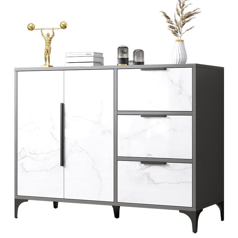 Sideboard in legno ingegnerizzato contemporaneo con porte per sala da pranzo