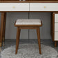 Modern Style Rubber Wood Vanity Table with 6 Drawers Dressing Table