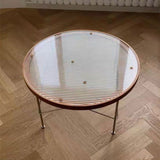 Modern Cross Legs Coffee Table Round Glass Top Coffee Cocktail Table for Living Room Clearhalo 'Coffee & Accent Tables' 'Coffee Tables' 'coffee_tables' 'furn' 'furn_coffee_tables' 'Furniture' 'Living Room Furniture' 1200x1200_0aaff7e0-62a6-4bac-a4d1-7153d7b2849d