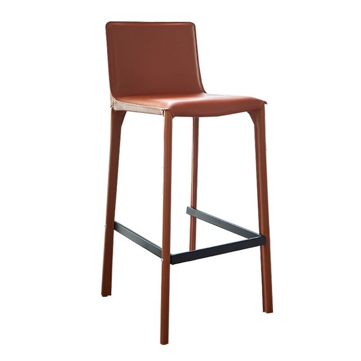Contemporary Bar and Counter Stool Low Back Stool with 4 Legs Clearhalo 'Bar Furniture' 'Bar Stools' 'bar_stools' 'furn' 'furn_bar_stools' 'Furniture' 'furniture_bar_stools' 'Kitchen & Dining Furniture' 1200x1200_0ab203f7-669b-4d5d-819e-8d5a20bccfd7