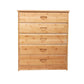 Contemporary Brown Accent Chest Rectangle Chest with Grooves Drawers