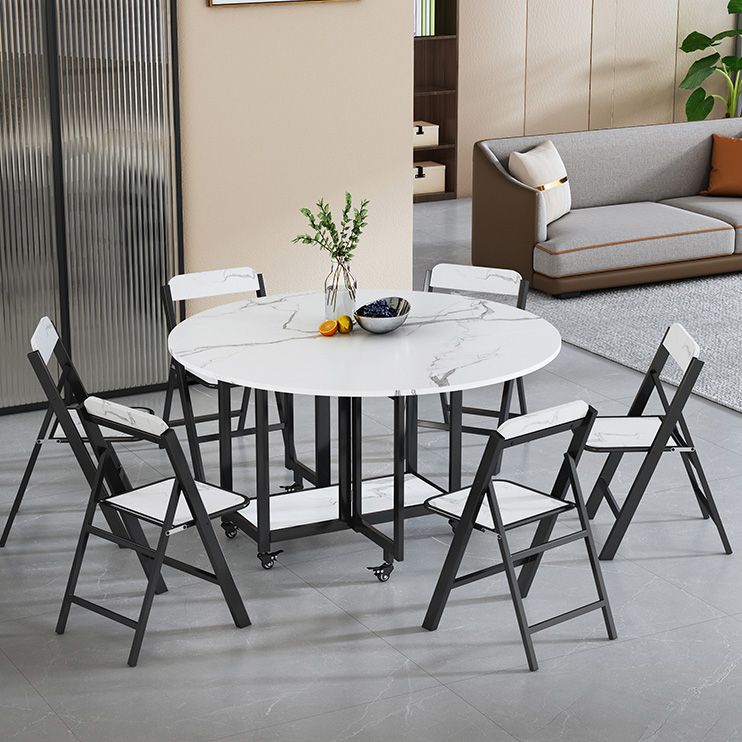 Modern Tripod Base Dinette Table Chipboard Folding Table Home Furniture (only Table) Clearhalo 'Dining Tables & Seating' 'Dining Tables' 'dining_table' 'furn' 'furn_dining_table' 'Furniture' 'furniture_dining_table' 'Kitchen & Dining Furniture' 'kitchen' 'kitchen_dining_table' 1200x1200_0ab39434-a398-4241-a4ea-431301eff54a