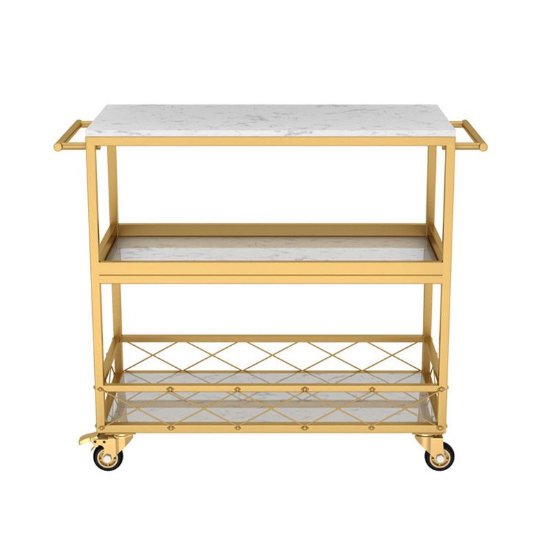 Marble Home Dining Kitchen Trolley Rectangular Prep Table with Towel Rack Clearhalo 'furn' 'furn_kitchen_islands_carts' 'Furniture' 'Kitchen & Dining Furniture' 'Kitchen Islands & Carts' 'kitchen_islands_carts' 1200x1200_0ab416ed-7d06-47b7-94c4-0f70799e5d61