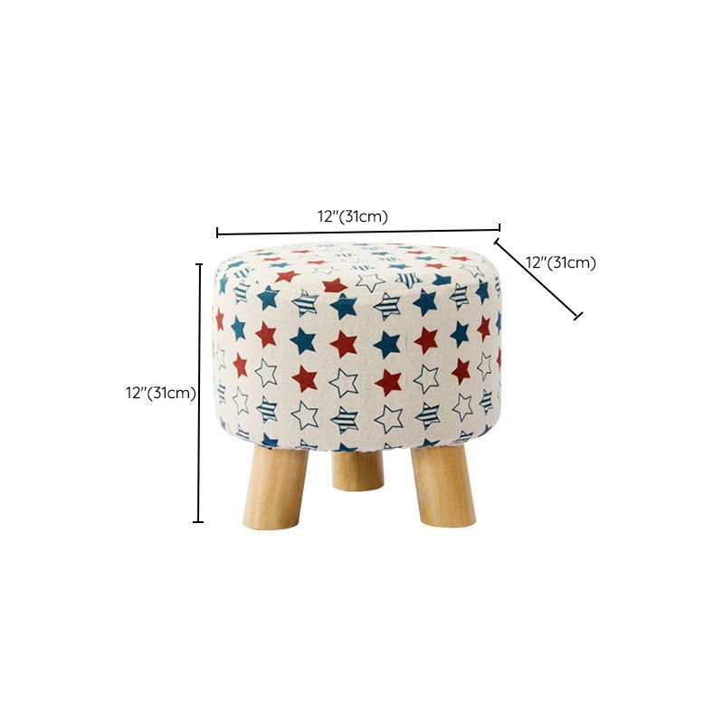 Cotton Standard Stool Modern Style Simple Household Round Stool Clearhalo 'furn' 'furn_ottomans_poufs' 'Furniture' 'Living Room Furniture' 'Ottomans & Poufs' 'ottomans_poufs' 1200x1200_0ab5045c-53cf-4287-9690-ca2376f59a23