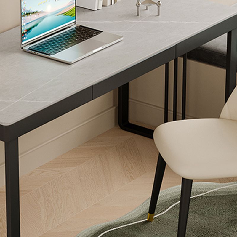 Descripción de la oficina de la oficina rectangular Descripción de la tarea del escritorio de oficina con 2 patas para el hogar