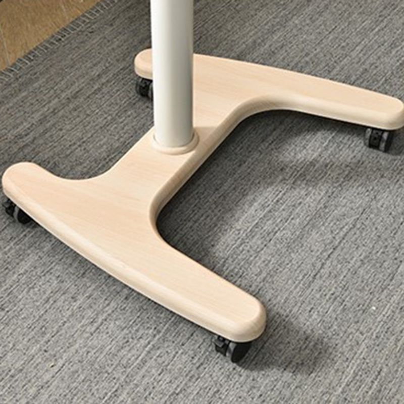 Rectangular Shaped Office Standing Desk Wood Folding in White/Brown Clearhalo 'furn' 'furn_office_desk' 'Furniture' 'Office Desks' 'Office Furniture' 'office_desk' 1200x1200_0ab5e2e1-7248-49fe-ab1d-ca7f68780822