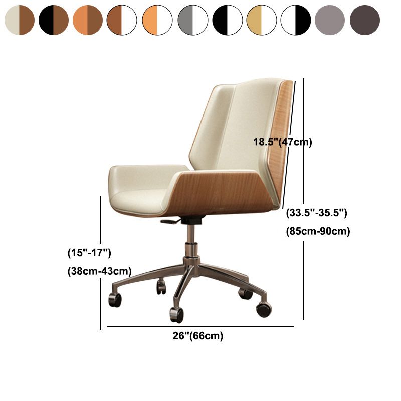 Contemporary Mid Back Task Chair with Padded Arms Upholstered Desk Chair with Metal Frame Clearhalo 'furn' 'furn_office_chair' 'Furniture' 'furniture_office_chair' 'Office Chairs' 'Office Furniture' 'office_chair' 1200x1200_0ab6d4a5-d7f9-46fa-be0f-84e9ff4dffef