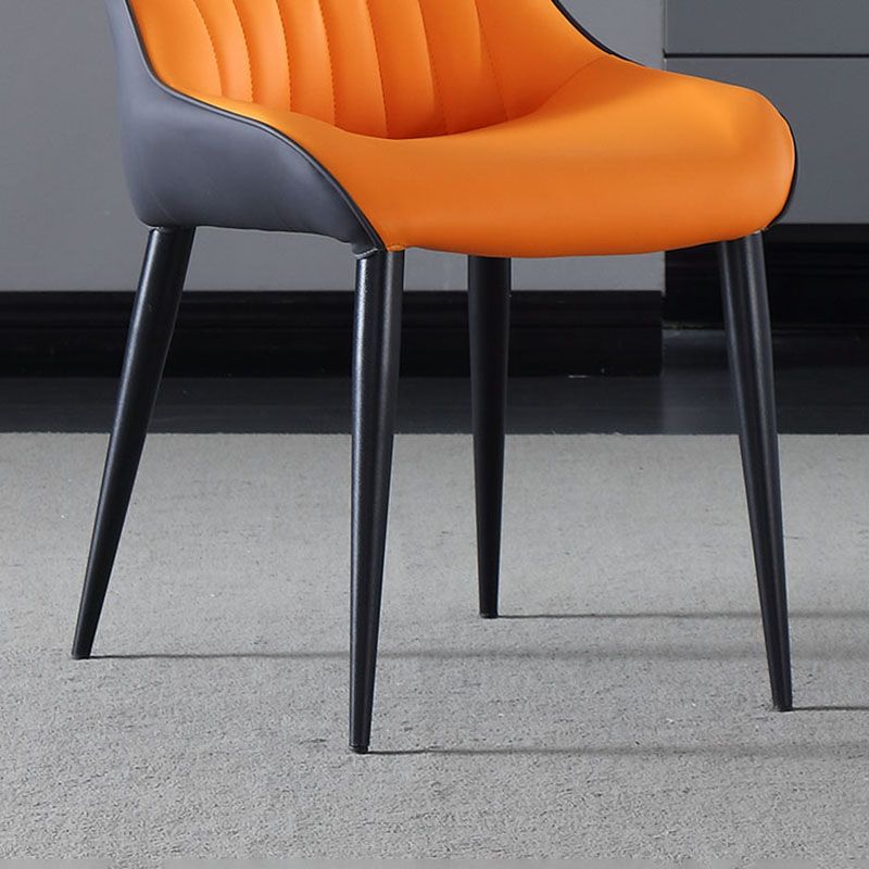 インダストリアルウィングバックパーソンズサイドチェアレザーダイニングサイドチェア