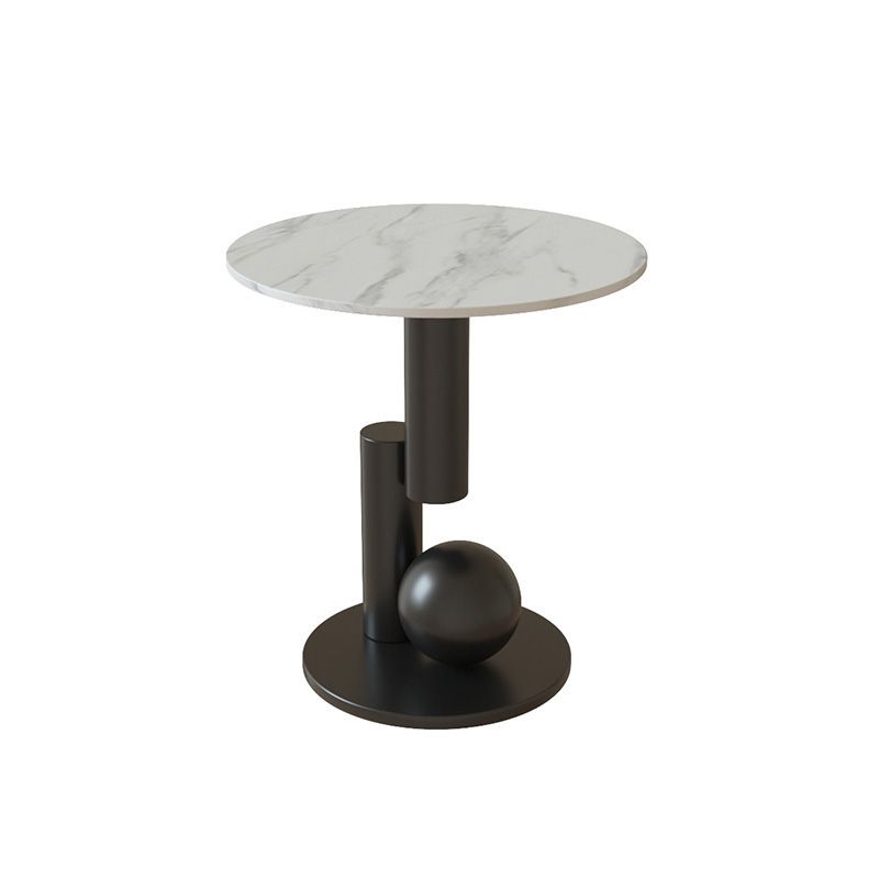 Modern Style Rock Slab Top with Black/gold Metal Work Base Side Table Clearhalo 'Coffee & Accent Tables' 'End & Side Tables' 'end_side_table' 'Furniture' 'furniture_end_side_table' 'Living Room Furniture' 1200x1200_0ab81913-64e2-4ea6-a1db-a6a75ae96001
