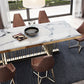 Glam Rectangle Shape Marble Dining Table Standard Dining Table for Kitchen Clearhalo ' dining_table' 'Dining Tables & Seating' 'Dining Tables' 'furn' 'furn_dining_table' 'Furniture' 'furniture_dining_table' 'Kitchen & Dining Furniture' 'kitchen&dining_furn' 'kitchen' 'kitchen_dining_table' 1200x1200_0ab87941-06a7-44c5-8f72-504cf0f54035
