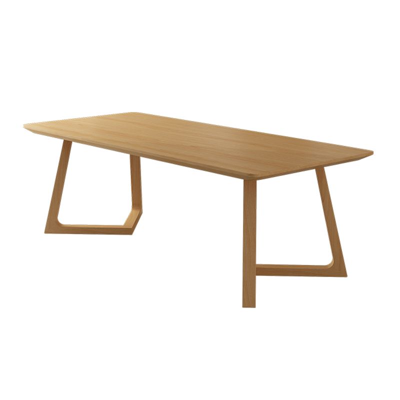 Modern 29,53 "großer Büroschreibtisch Massivholzkrümmte Schreibtisch gebogene Schreibtisch