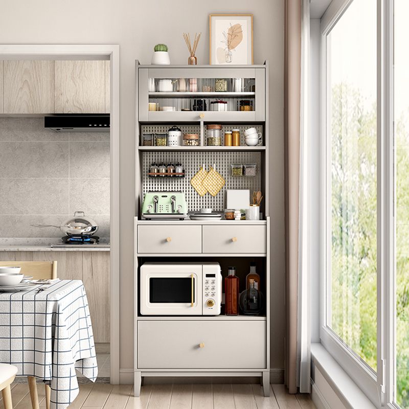 Pastel de piedra contemporáneo Buffet Singer Buffet con gabinetes y cajones