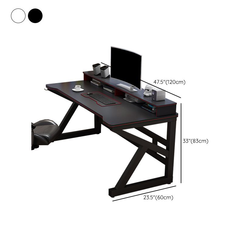 23.62" W Industrial Office Desk Antique Finish Secretary Desk with Metal Legs Clearhalo 'furn' 'furn_office_desk' 'Furniture' 'Office Desks' 'Office Furniture' 'office_desk' 1200x1200_0abbcdbe-fca8-44a6-9641-45b627621f8e